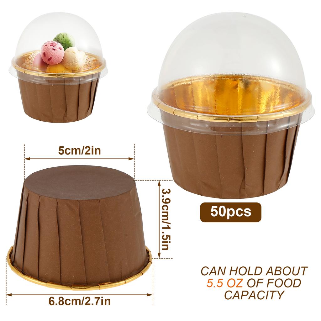 50/100Pcs Foil Muffin Cupcake Liner Cake Wrappers Holders Baking Cup Tray Case Cake Cups Pastry Tools for Wedding Birthday Party