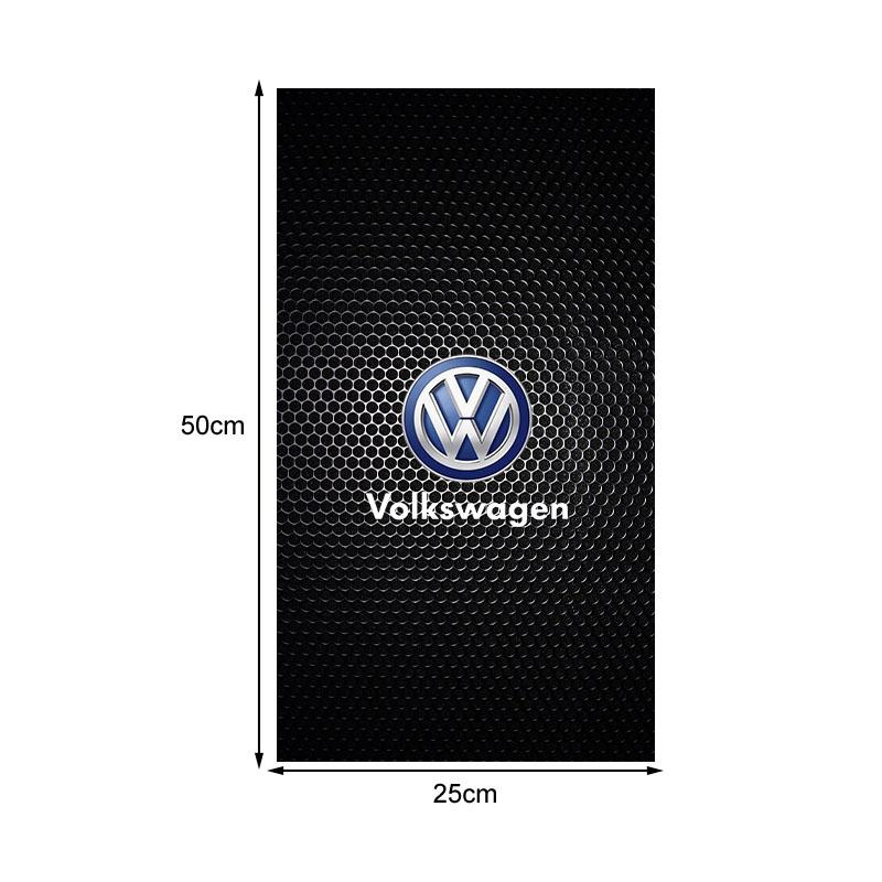 2Pcs Car Logo Center Pillar Protective Film Anti-scratch Sticker Decal For Volkswagen B5 B6 B7 T4 T5 Golf 4 5 6 7 Polo Passat Tiguan Jetta Gol