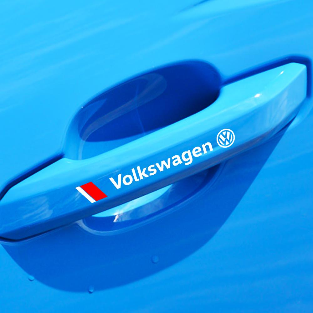EFG1 Car Door Anti Scratch Auto Door Handle Protector Decals Wiper Stickers For VW Passat Jetta Golf 4 7 Touran MK 3 4 7 Polo Tiguan