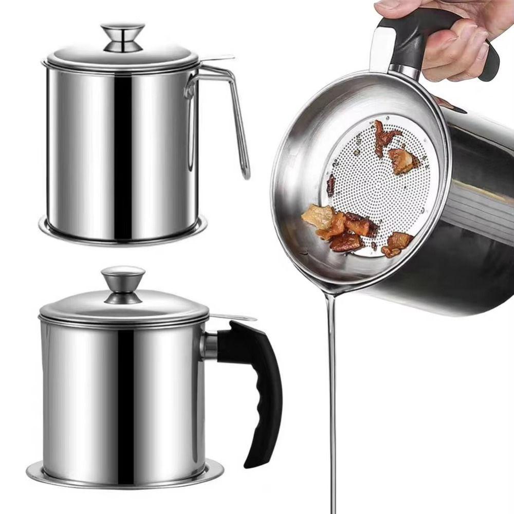 Large Capacity Oil Filtering Pot Anti-Leakage Grease Container Oil Filtration