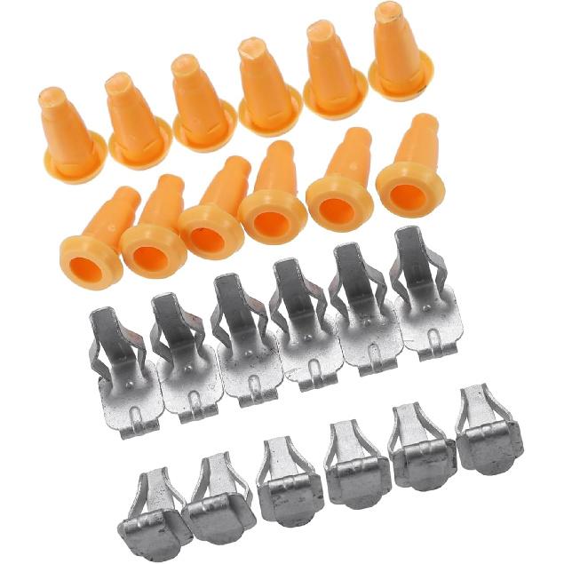 

24 Pcs Front Door Panel Frame Plug and Clip for Chevrolet Camaro Nova Impala for Buick for Pontiac Ventura Door Frame Steel Mounting Plug Rubber