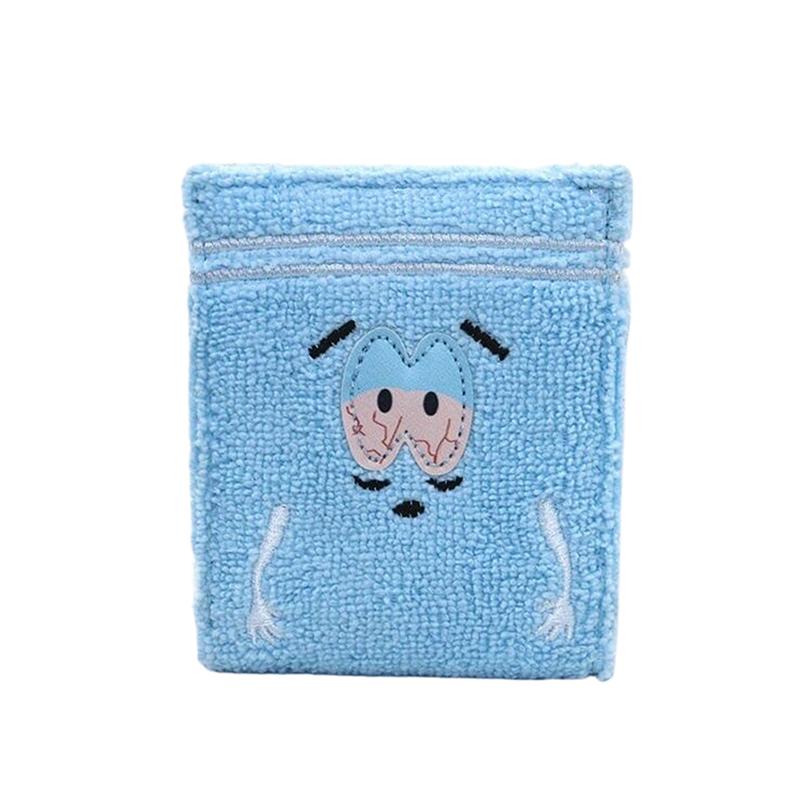 Towel Cloth Embroidered Anime  Wallet Designer Personalized Id Card Holder