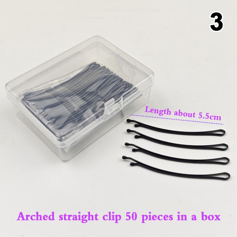50/100Pcs Black Straight Line Hair Clip U-Shaped Needle Lady Hairpins Curly Wavy Grips Women Bobby Pins Styling Hair Accessories
