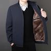 Dad's Autumn Winter Plus Size Cotton Jacket - Middle-Aged Men's Loose Fit, Warm Velvet-Lined Casual Wear
