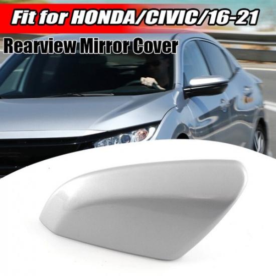 Silver For Honda Civic 2016-2020 Left Driver Side Car Rearview Mirror Cap Cover