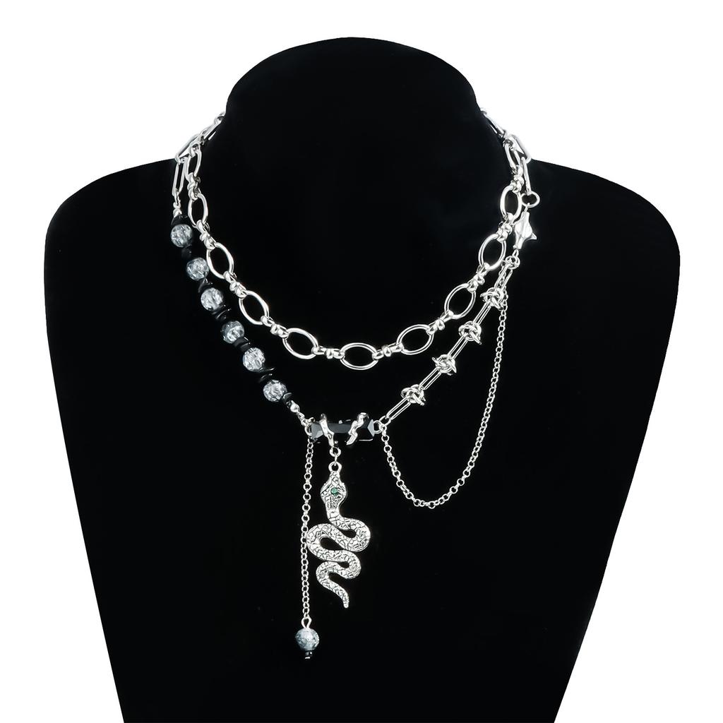 Snake Choker Necklace Chain Detachable Gothic Jewelry for Women Parties Daily Wear