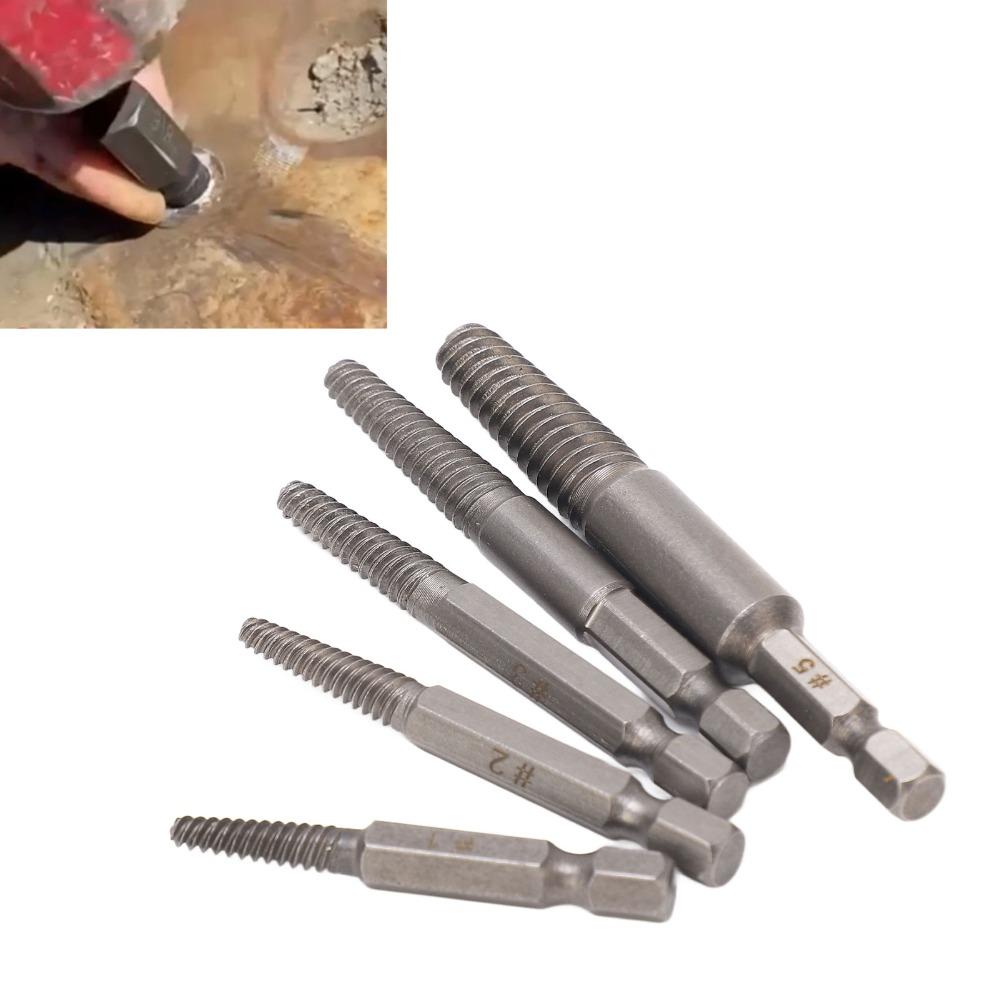 5PCS Strong Toughness Damaged Screw Extractors Bolt Extractor Tool  For Damaged Bolts