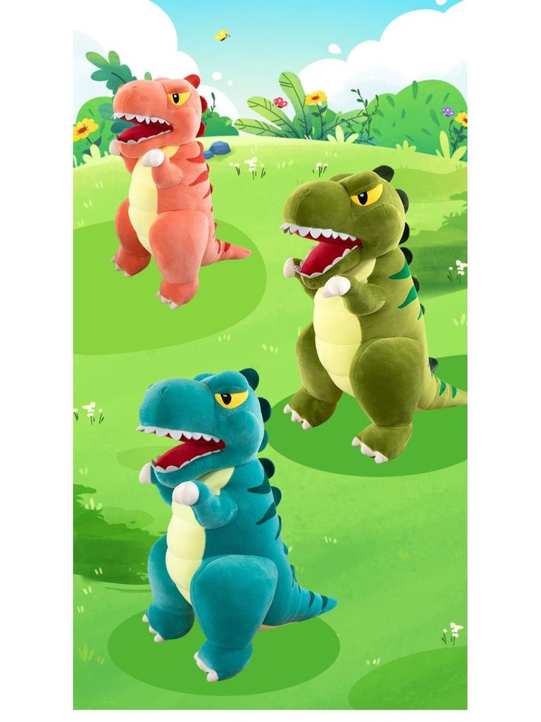 Großes Tyrannosaurus Rex Plüschtier - Weiches Kissen & Tröstendes Stofftier für Kinder