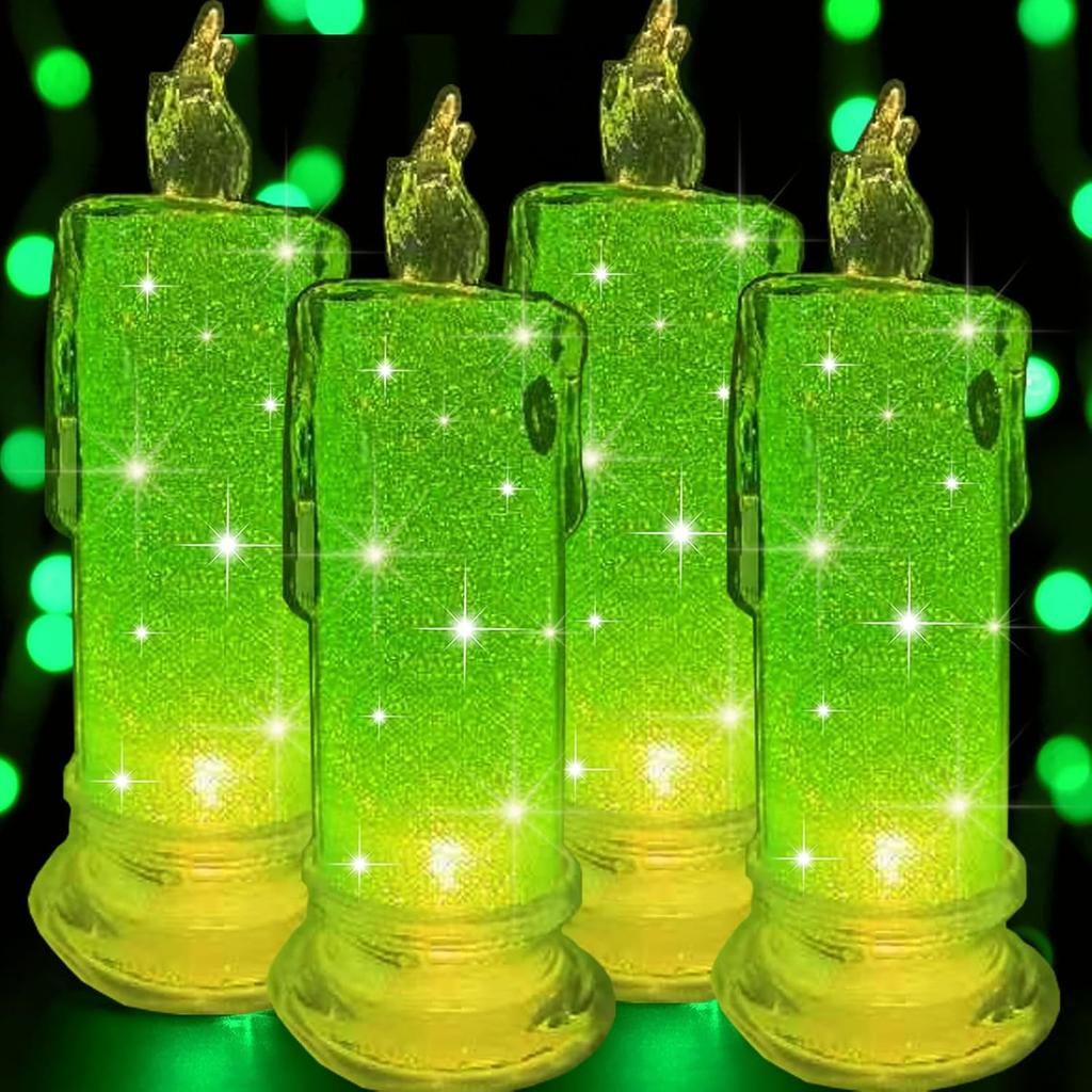 4PCS White LED Candles,Flameless Pillar Candle,Battery Operated Candles/Fake Candle, Velas Artificiales para Decoracion for Valentine Wedding