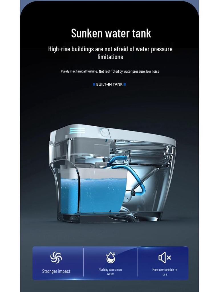 Genuine Smart Toilet with Automatic Flip Lid, Instant Heating, Voice Control, Siphon Technology, and No Water Pressure Limitations.