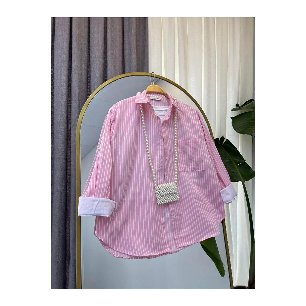 Striped Oversized Women's Shirt