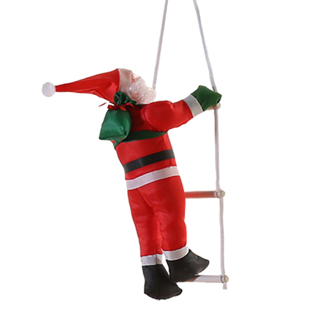 Christmas Pendant On Rope Ladder Climbing Santa Claus Pendant Cute Creative Christmas Party Favor