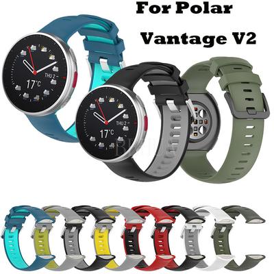 Mjukt silikonarmband för Polar Vantage V2-band Smart klockarmband Ersättningsarmband Armbandsband Färgglatt Nytt bälte Vattentätt