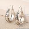 Geometric Vintage Patterned Hoop Earrings Creative Earrings Accessories for Women's Daily Parties Holiday  Jewelry Gifts