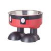 Elevated Cat Bowls Stainless Steel Pet Dish with Non-Slip Base Removable Pet Bowls for Food Water Wide Shallow Cat Dish