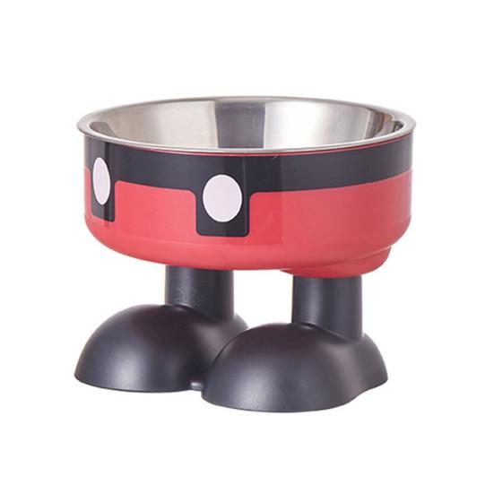 Elevated Cat Bowls Stainless Steel Pet Dish with Non-Slip Base Removable Pet Bowls for Food Water Wide Shallow Cat Dish