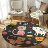 Free Shipping Colorful Cartoon Cats Round Rug for Kids' Room Round Carpet for Home Sofa Bedroom,gift