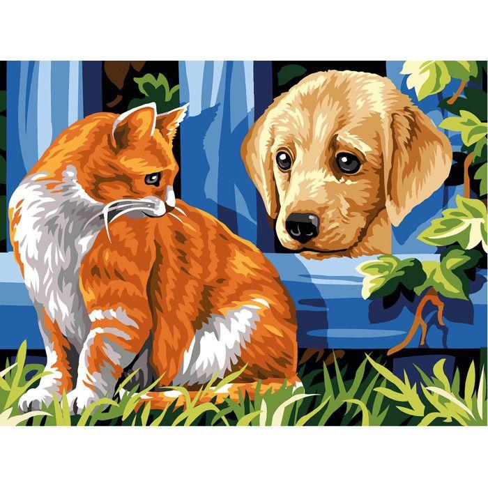 Canevas SEG Canevas Les Voisins 40x50 cm