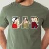 Fathers Day Gift Shirt Men Dad Portrait Line Art Cotton Tshirt Personalized From Wife Kids Funny Husband Present Men Clothing