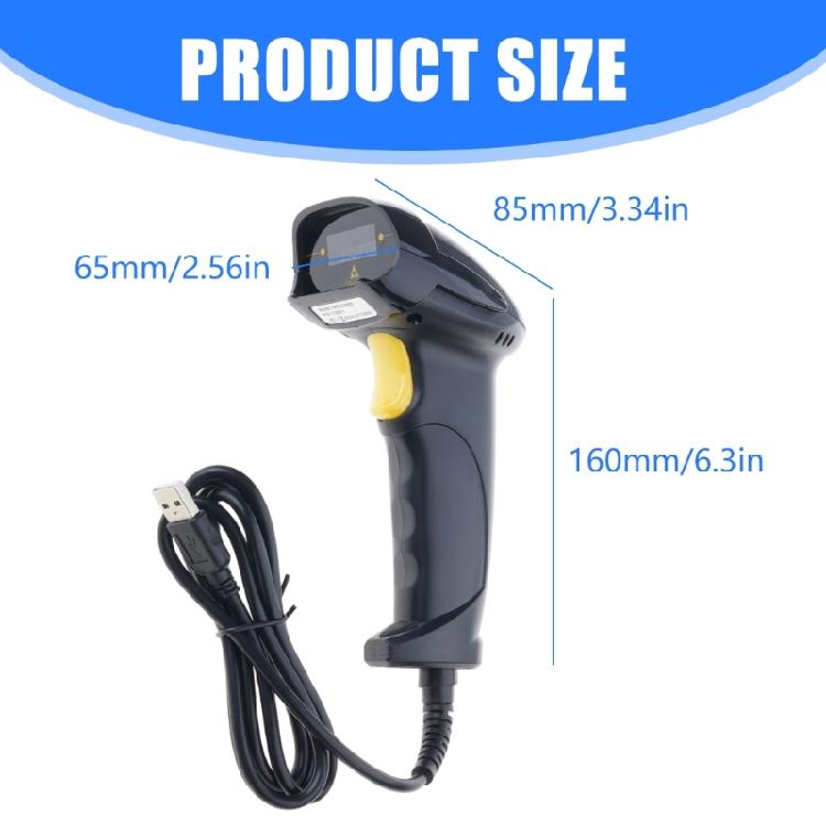Corded Barcode Scanner Corded Handheld Barcode Reader for Smartphone Reader Barcode Recognition Scanner Accessories