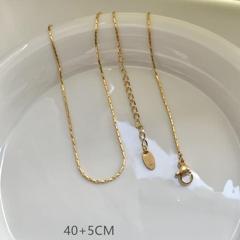 Stainless Steel Gold Plated Chain Necklaces | Dainty Figaro Link Twist Chain Chokers | Waterproof Hypoallergenic Jewelry for Wom