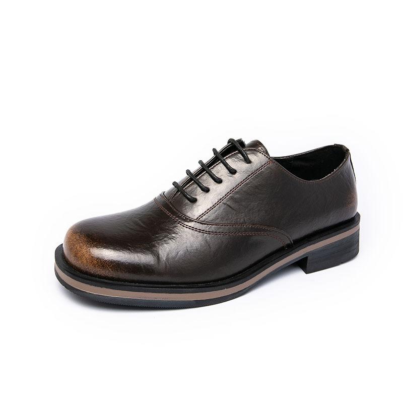 Scarpe derby lucide rétro scarpe eleganti casual in pelle taglia grande testa larga