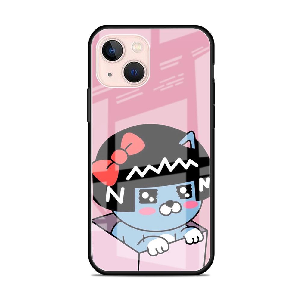 Glashülle für Apple iPhone 14 13 Pro 11 12 7 8 Plus SE 2022 XR X XS Max 6 6S gehärtete Telefonabdeckung Kakao Friends