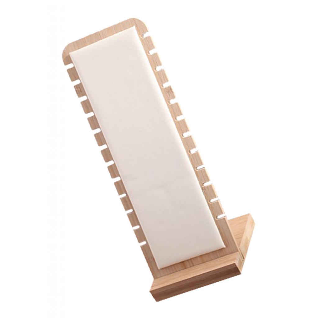 Jewelry Display Stand Necklace Earring Rings Organizer  White Leather