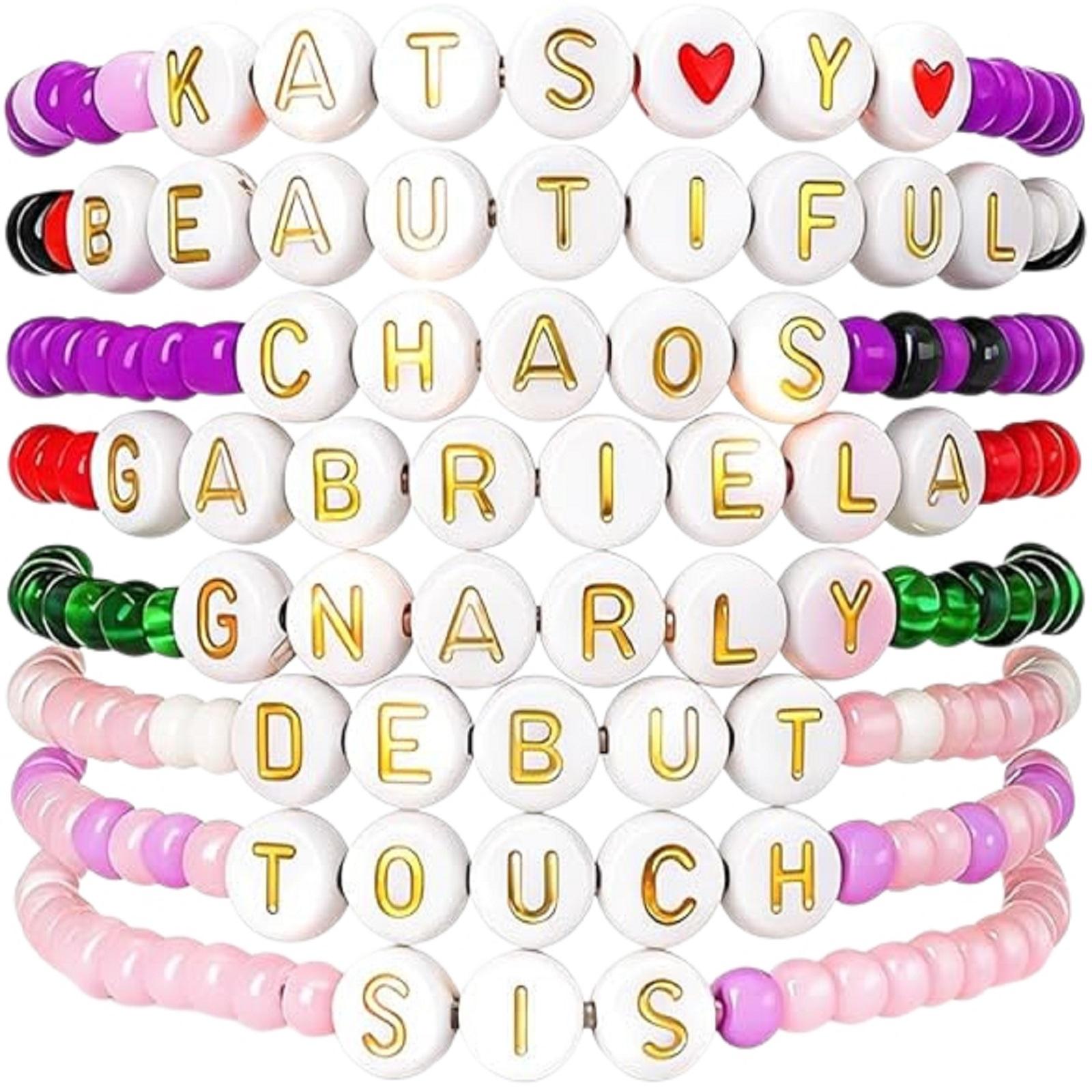 

Браслет из мягкой керамики для женской группы, Женский эластичный набор, Браслет из рисовых бусин One Size розовый