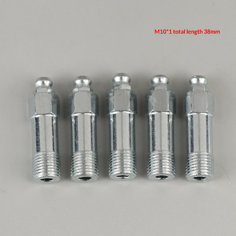 5Pcs Lengthened Grease Nipple Special Zerk M6 M8 M10 Metric Head Connector Straight Type