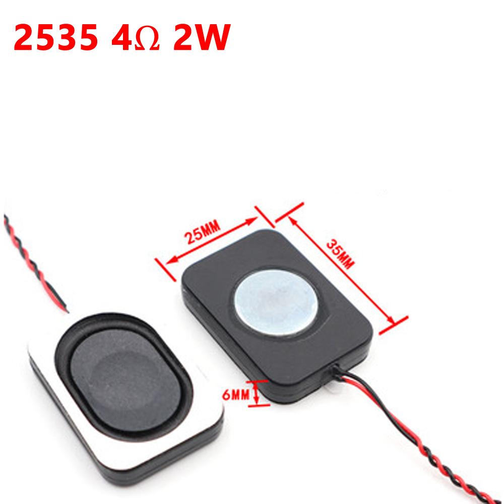 5pcs 4 Ohm 3W 4Ohm2W 8 Ohm 2W Watt Speaker Square Small Cavity Notebook Computer 2535 2030 Ultra-Thin Box Speaker Thickness 6mm
