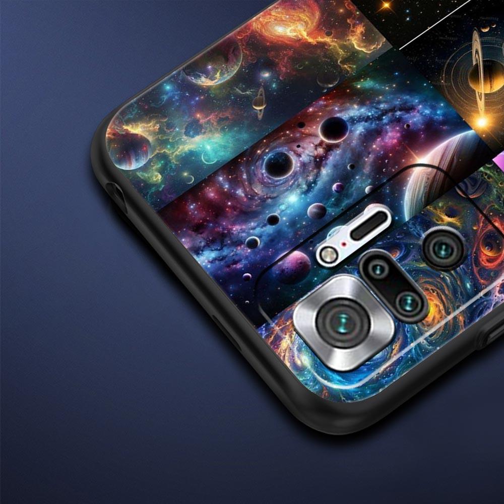 Universe Starry Sky Moon Phone Case Cover for Redmi 14C 10C Note 15 14 13 12 10 11 K40 Pro Plus Soft TPU Shell Shockproof Fundas