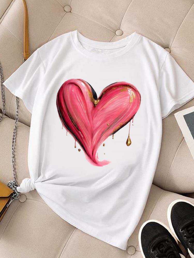 (Asian Size) sweet trend cute 90s Women Fashion Tee Top Clothing T Shirt Woman Print Female Short Sleeve Graphic T-shirts