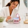 2-in-1 Manual Hand-Crank Retainer Cleaner with Mirror and Storage Box for Kids Appliances and Dentures