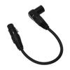XLR Microphone Extension Cable Adapter 90 Degree XLR Male to Female 3 Pin Mic Cord for Speakers Stud