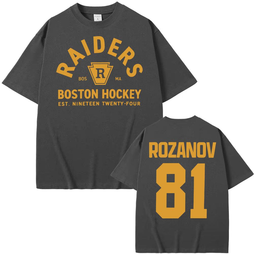Ilya Rozanov 81Boston Raiders TV Heated Rivalry Inspired TShirts Men Women TShirt Tops Streetwear High Quality Summer T Shirt