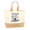 I Can't, I Have Qi Gong I Can't Minimalist Bag | Cotton Tote Bag with Jute Bottom 18 L 48 × 37 × 13 Cm | Market Shopping Beach