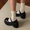 Fashion Platform Thick High Heel Women Mary Jane Shoes Fashion Shallow Round Toe JK Single Shoes Ladies Dancing Party Prom Footwear