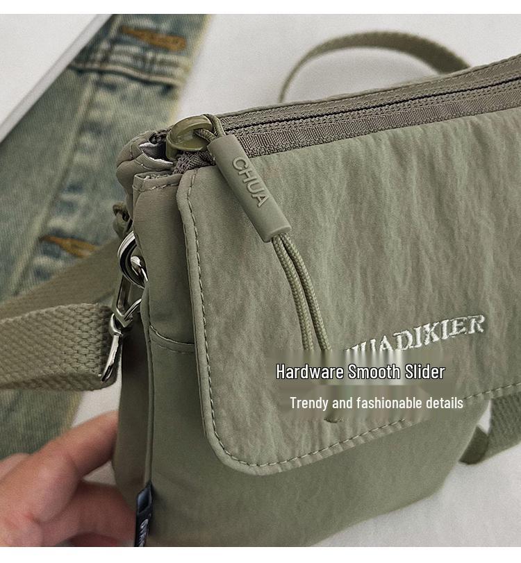 Women's Nylon Canvas Crossbody Handbag - Mini & Lightweight for Autumn/Winter
