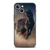 Luxury TPU Soft Phone Case For iPhone 16 11 15 14 Pro MAX 12 13 7 8 Plus X XR XS SE 2022 Black Cover Horse Animal
