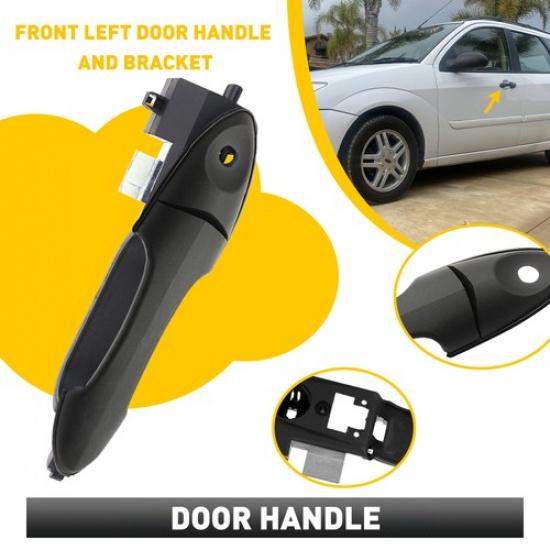 LH Driver Side Exterior Door Handle Bracket Black For 2000-2007 Ford Focus EOOK