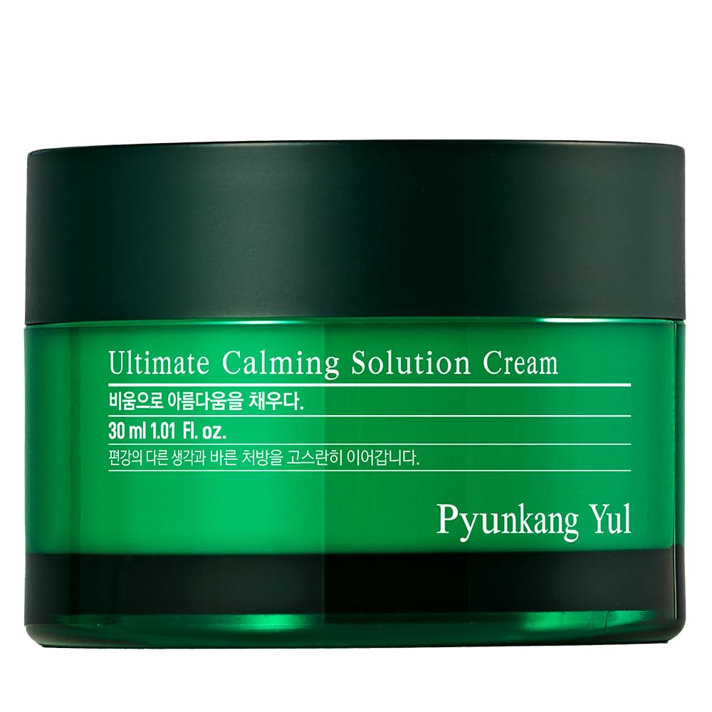 

Pyunkang Yul Ultimate Calming Solution Cream 30 мл для чувствительной кожи. Увлажняющий крем интенсивно успокаивает и снимает покраснения с цикой и чайным деревом. 1ea