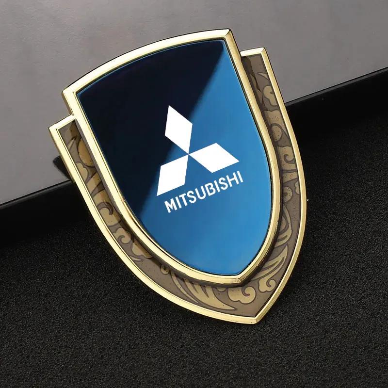 Metal Car Decoration Shield Emblem Protective Sticker for Mitsubishi Eclipse Cross Xpander Mirage