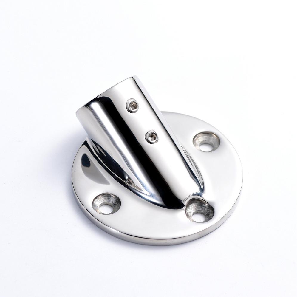 90° Marine Sunshade Round Tube Deck Handrail Seat - 316 Stainless Steel