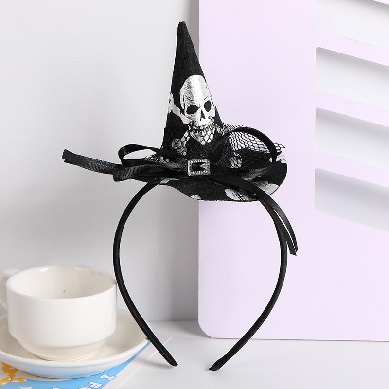 Handmade Halloween Hair Accessory With Spider And Witch Hat For Cosplay And Parties