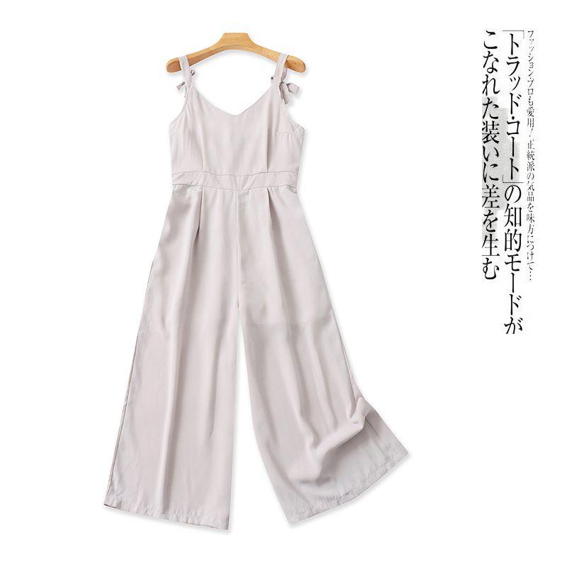 

Комбинезон на бретелях Летний Новый Зарубежная торговля Женская одежда На шнуровке Регулируемый Топ-труба Эластичная талия Укороченные Брюки с широкими штанинами 31389 Rice gray A- 9-18-5 M