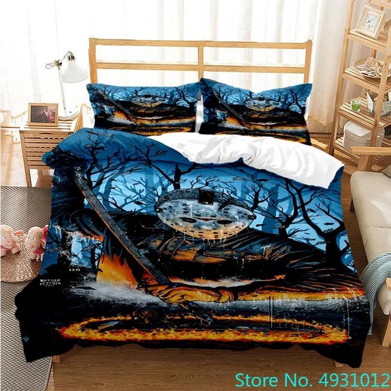 Halloween Michael Myers 3D Printed Bedding Set Duvet Cover Pillowcases Comforter Bedding Set Bedclothes Baby Kids Child Gift