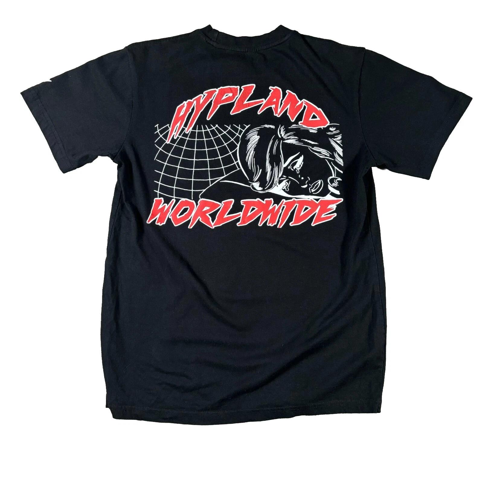 

Hypeland Worldwide Shirt Mens Medium Black Short Sleeve Crying Girl Backshots 2XL