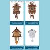 Cuckoo Clock Wall Clock Handicraft Vintage Wooden Cuckoo Tree House Clock For Bedroom Living Room Office Home Decoration