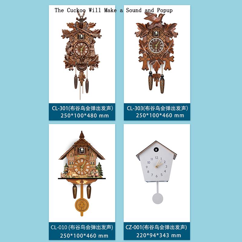 Cuckoo Clock Wall Clock Handicraft Vintage Wooden Cuckoo Tree House Clock For Bedroom Living Room Office Home Decoration